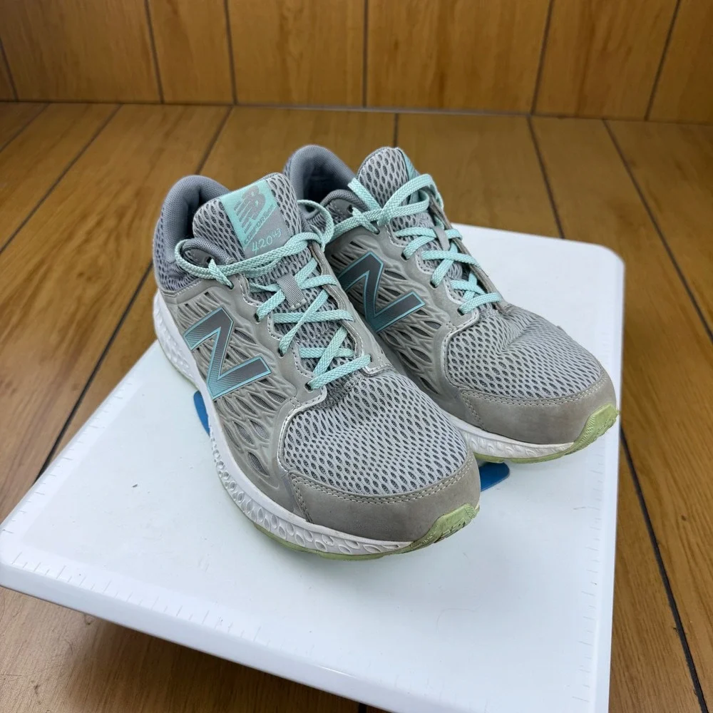 New Balance 420v3 Comfort Ride Running Shoes Grey Mint W420LS3 Womens 9